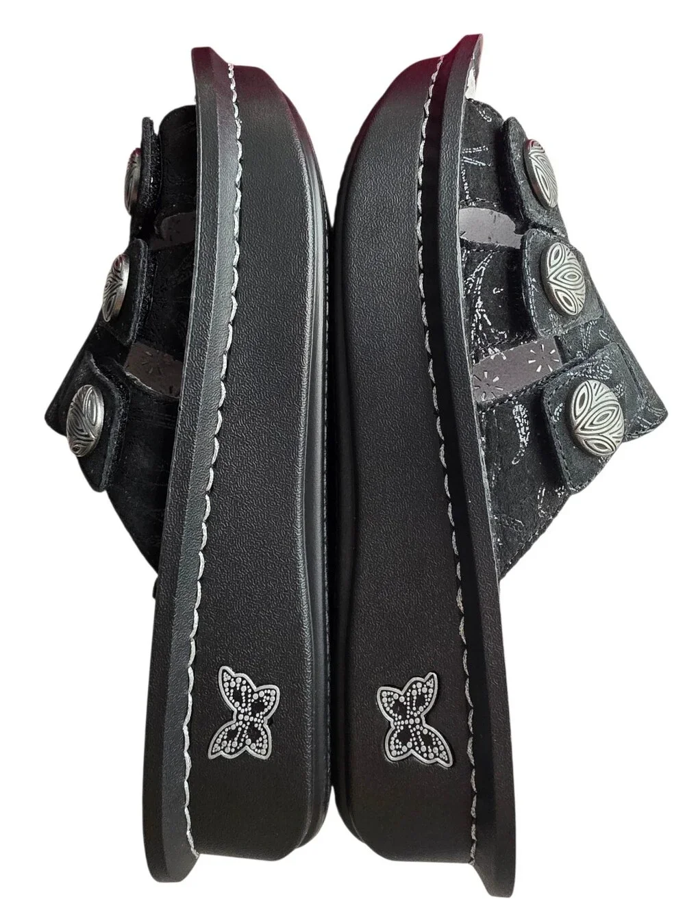 Alegria Women's Black Julee Vinely Slide Size 6-6.5 NWT Box